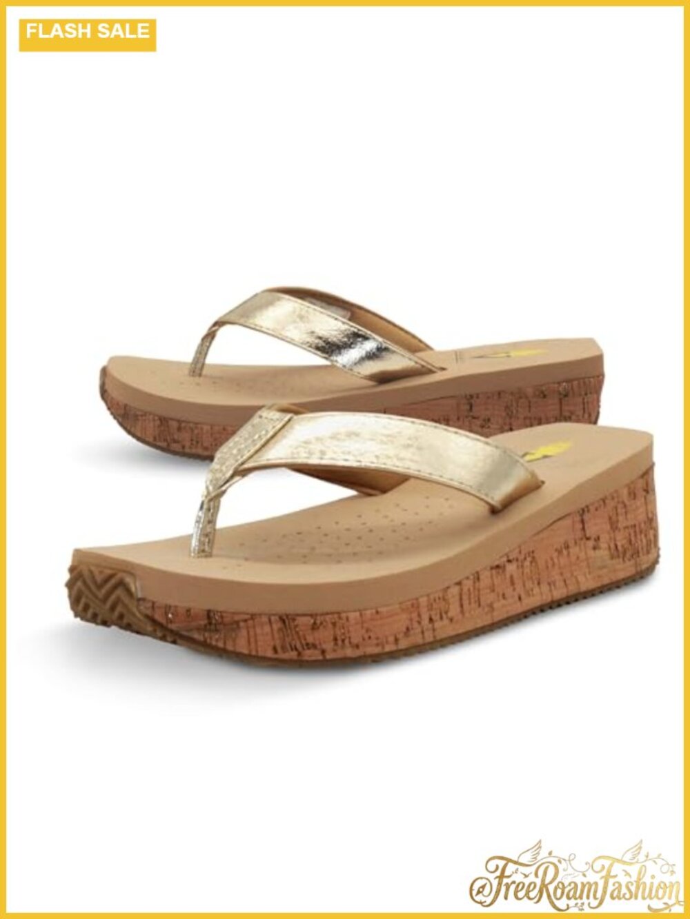 Volatile Neville Wedge Sandals Soft Webbed Textile Thong Slip-On